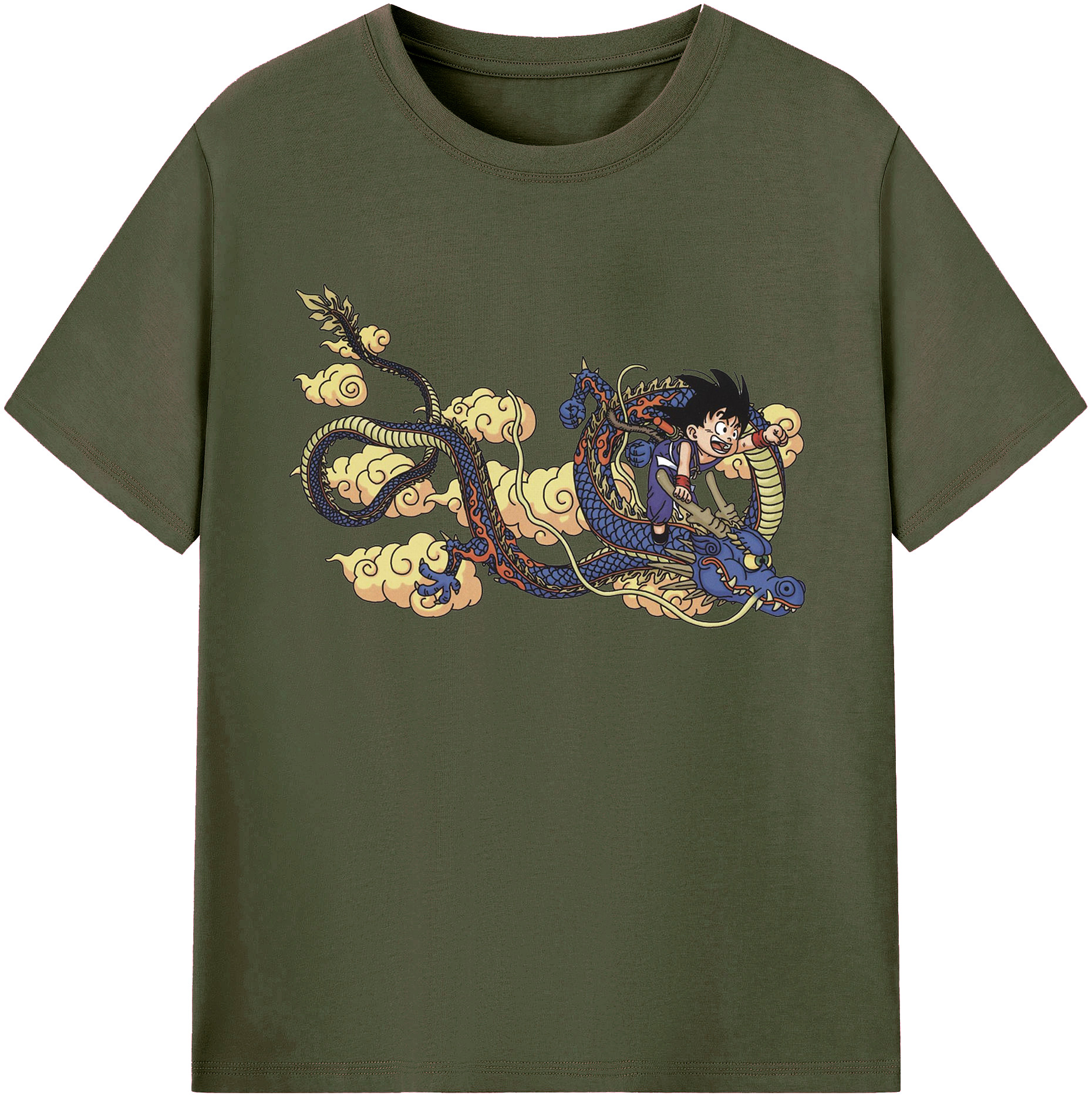 （画像用） ドラゴンボール 神龍 シェンロン DRAGON BALL Shenron 綿100％ メンズ半袖Tシャツ｜肌触りやわらか＆通気性